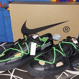 Nike Blazer Low x Off-White Black/ Electro Green Men's Size 14 DH7863 001